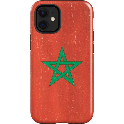 Morocco Flag Distressed iPhone 12 Mini Impact Case